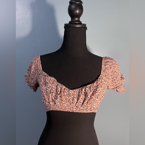 Floral crop top tie - Picture 3 of 9